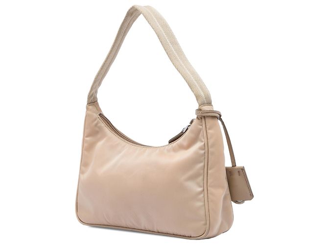 Re-Edition Prada Mini Tessuto Re Edition 2000 Schultertasche Beige - Ansicht 2