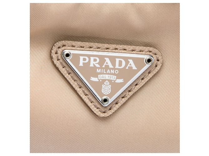 Re-Edition Prada Mini Tessuto Re Edition 2000 Schultertasche Beige - Ansicht 5