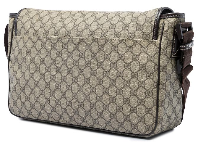 Borsa a tracolla Gucci Beige GG Supreme Interlocking G - vista 2