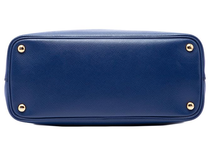 Prada Blue Medium Saffiano Cuir Double Handle Satchel - vista 3