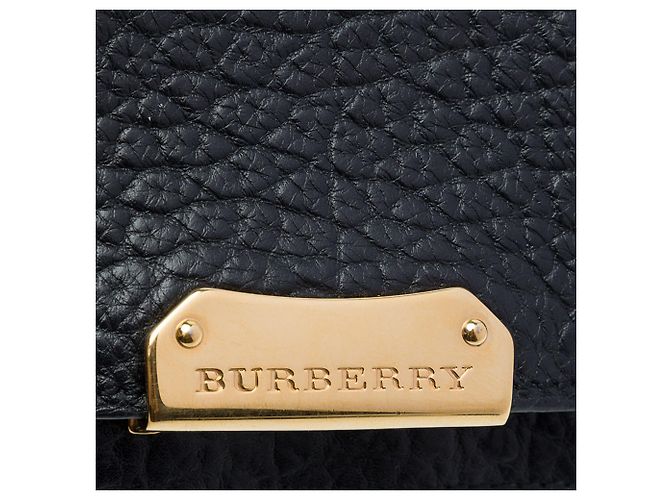 Portafoglio con catena Madison Burberry in pelle testurizzata nera - vista 5