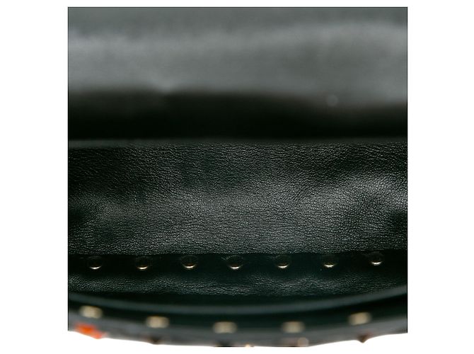 Borsa Satchel Valentino VLTN Rockstud Spike Medium in nappa nera - vista 4
