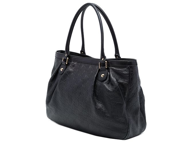 Borsa Tote Gucci Black Guccissima Sukey - vista 2