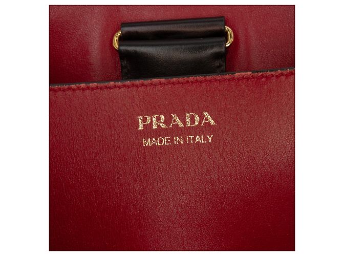 Prada Borsa Satchel Panier Grande in Pelle Saffiano Nera - vista 5