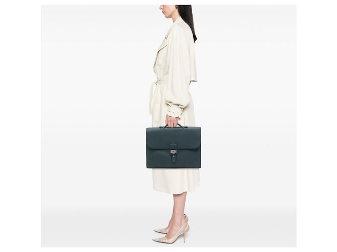 Sac à dépêches Hermès Blue Togo Verso Sac a Depeches 38 - vista 6