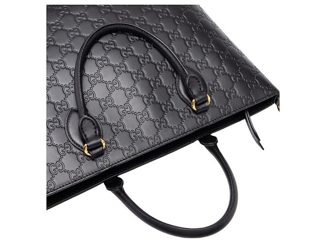 Borsa Tote Convertibile Guccissima Small Nera Gucci - vista 7
