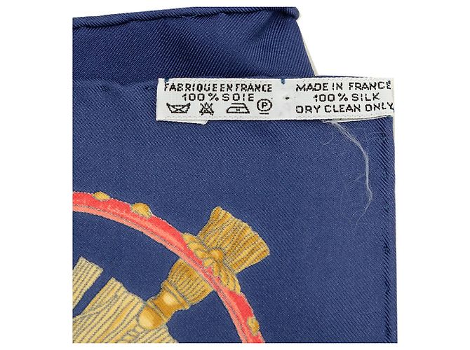 Foulard di seta Hermès White Caparacons de la France et de lInde 90 - vista 4