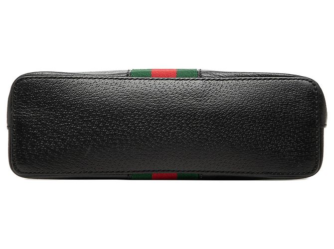 Gucci Borsa a tracolla Dome Ophidia piccola in pelle di vitello nera con Web - vista 3