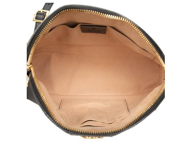 Gucci Borsa a tracolla Dome Ophidia piccola in pelle di vitello nera con Web - vista 4