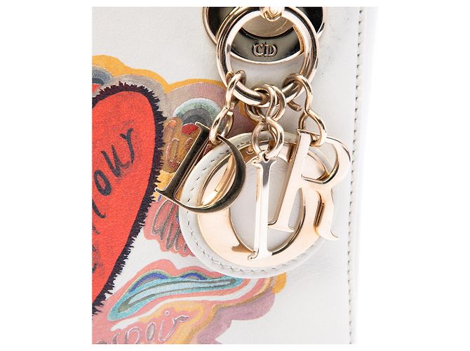 Dior White DiorAmour Niki De Saint Phalle Mini Calfskin Lady Dior - vista 5
