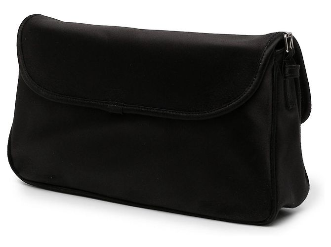 Pochette Leopolda Balenciaga in raso nero - vista 2