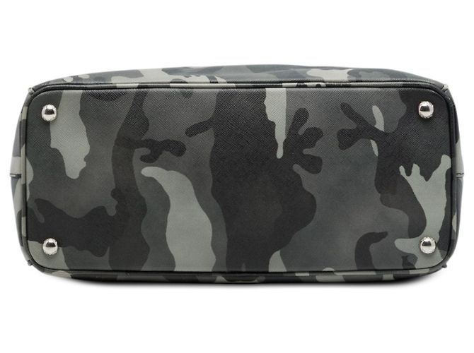 Borsa Prada Galleria Double Zip Medium Saffiano Lux Camouflage Grigia - vista 3