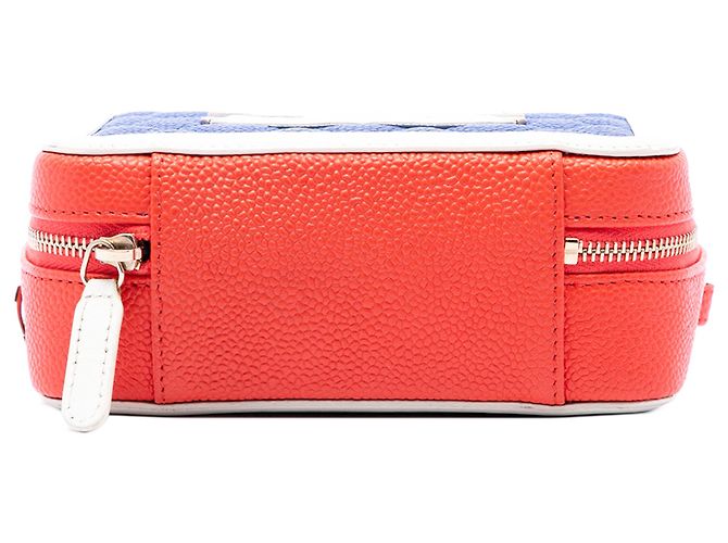 Chanel Blue Mini Tricolor Caviar CC Filigree Vanity Case - vista 3
