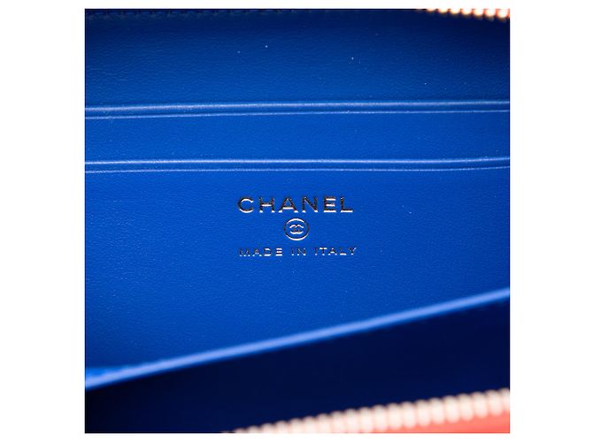 Chanel Blue Mini Tricolor Caviar CC Filigree Vanity Case - vista 5