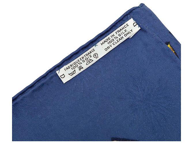 Foulard in seta Hermès Blue Luna Park 90 - vista 3