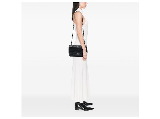 Chanel Black Jumbo Classic Caviar Double Flap - vista 6