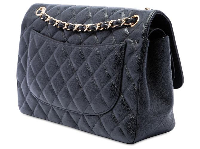 Chanel Black Jumbo Classic Caviar Double Flap - vista 2