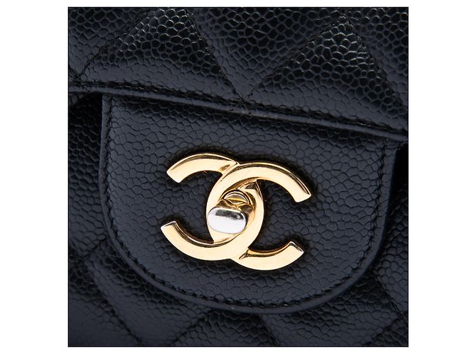 Chanel Black Jumbo Classic Caviar Double Flap - vista 5