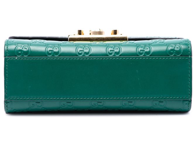 Gucci Green Small Guccissima Padlock Crossbody - vista 3
