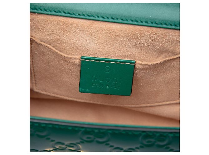 Gucci Green Small Guccissima Padlock Crossbody - vista 5
