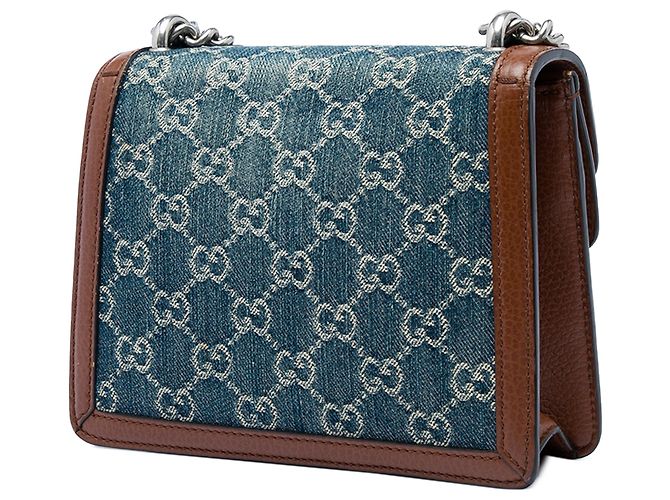 Borsa a tracolla Dionysus in denim GG blu Small Gucci - vista 2