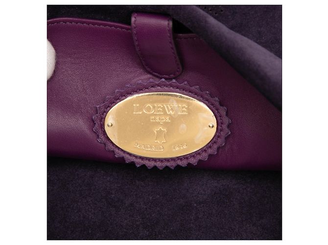 Borsa a tracolla LOEWE Purple Nappa Anagram Tassel - vista 5