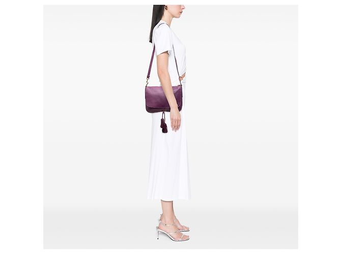 Borsa a tracolla LOEWE Purple Nappa Anagram Tassel - vista 6