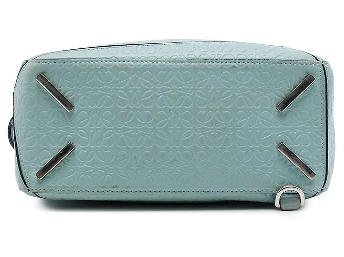 Borsa Puzzle LOEWE in vitello goffrato Anagram, piccola, blu - vista 3