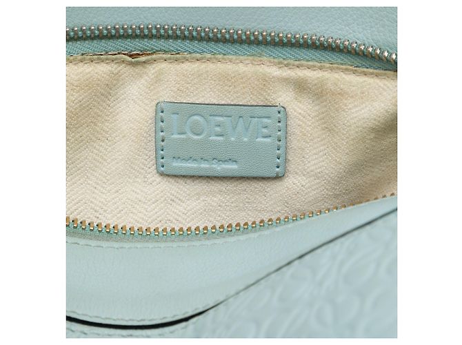 Borsa Puzzle LOEWE in vitello goffrato Anagram, piccola, blu - vista 5