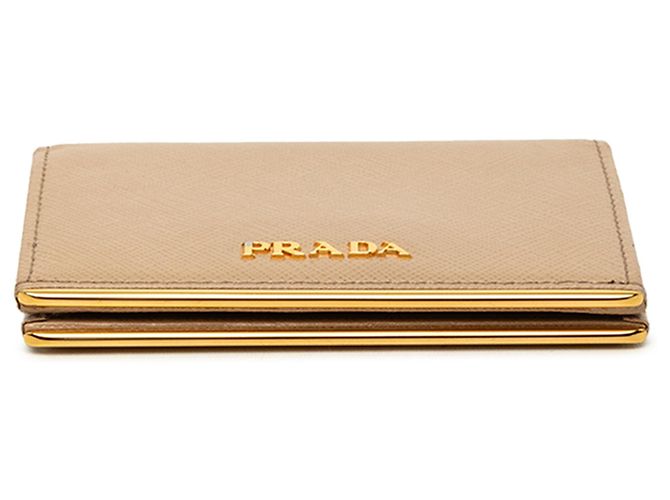 Tarjetero Prada Beige Saffiano - vista 3