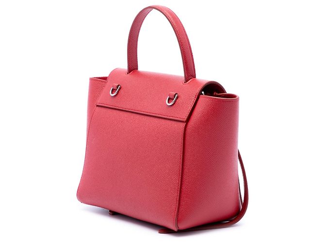 Belt Bag Céline Bolso cinturón Celine Nano de piel de becerro granulada roja - vista 2