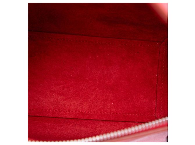 Belt Bag Céline Bolso cinturón Celine Nano de piel de becerro granulada roja - vista 4