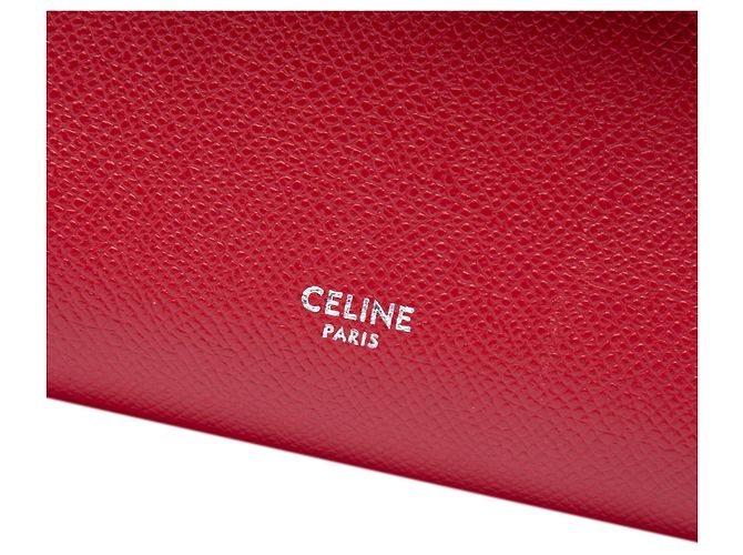 Belt Bag Céline Bolso cinturón Celine Nano de piel de becerro granulada roja - vista 5