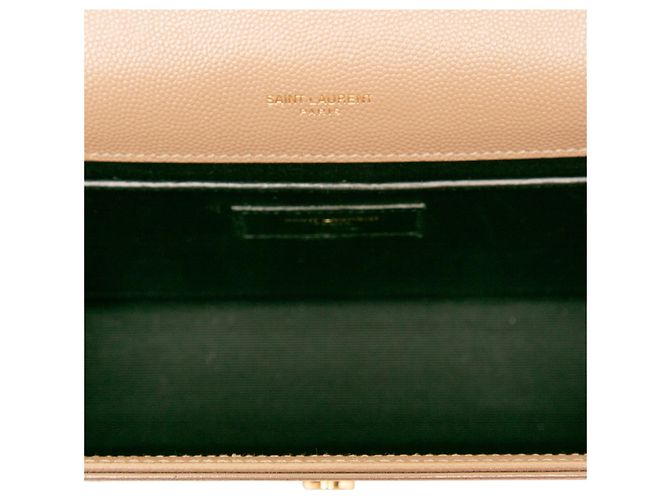 Autre Marque Saint Laurent Beige Medium Grain De Poudre Monogram Kate Crossbody - vista 4