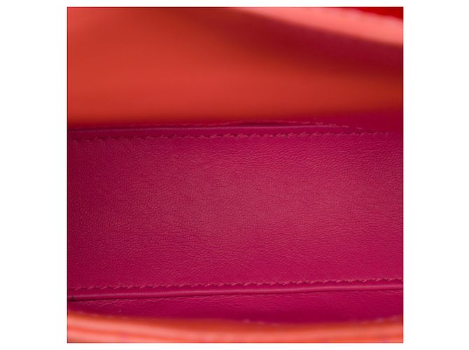 Dior Orange Micro Patent Cannage Lady Dior - vista 4