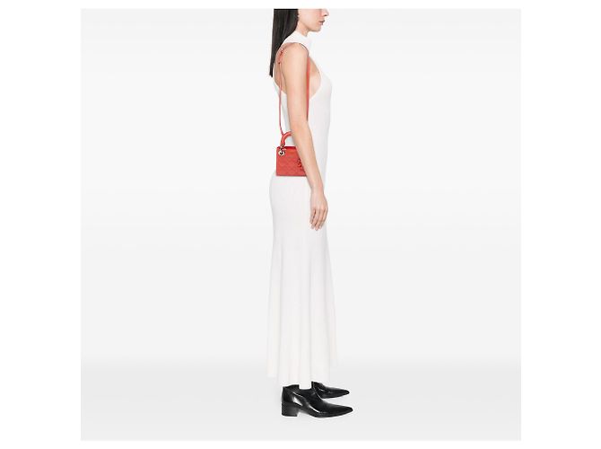 Dior Orange Micro Patent Cannage Lady Dior - vista 6