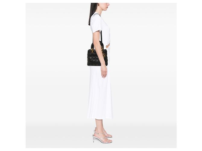 Dior Black Medium Lambskin Cannage Lady Dior - Ansicht 6