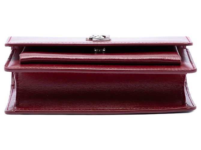 Autre Marque Saint Laurent Red Small Calfskin Monogram Sunset Crossbody - vista 3