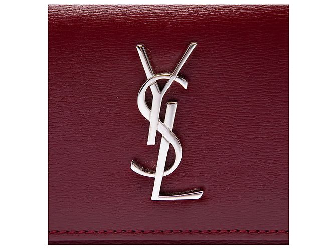 Autre Marque Saint Laurent Red Small Calfskin Monogram Sunset Crossbody - vista 5