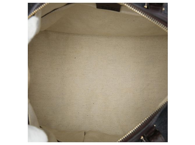 Borsa Gucci Brown Medium GG Supreme Nice Boston Bag - vista 4