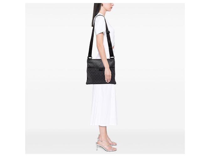 Borsa a tracolla Gucci Black GG Supreme - vista 6