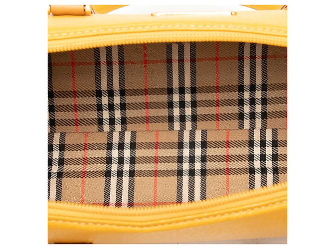 Borsa a mano Burberry in pelle gialla - vista 4