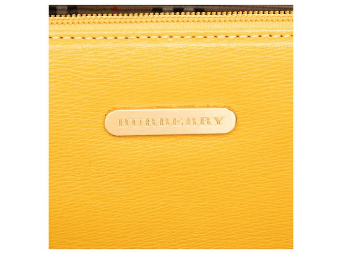 Borsa a mano Burberry in pelle gialla - vista 5