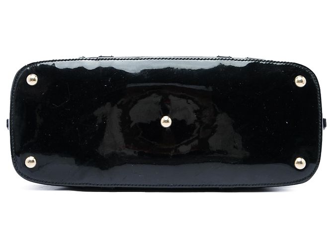 Borsa Gucci Nice Small in pelle verniciata Microguccissima Nera - vista 3