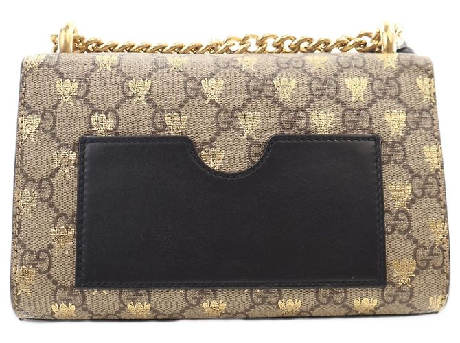Gucci Beige Small GG Supreme Bee Padlock Crossbody - vista 2