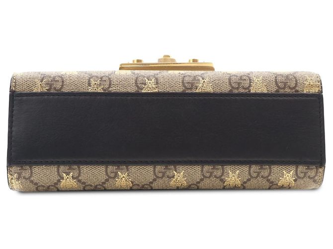 Gucci Beige Small GG Supreme Bee Padlock Crossbody - vista 3