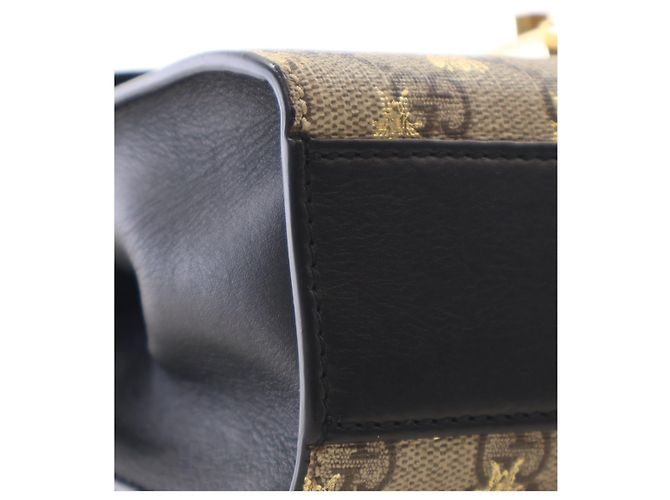 Gucci Beige Small GG Supreme Bee Padlock Crossbody - vista 7