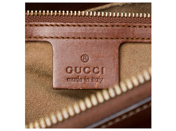 Borsa Satchel Gucci Beige GG Supreme Linea A - vista 5