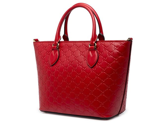 Borsa Tote convertibile Guccissima Small rossa Gucci - vista 2