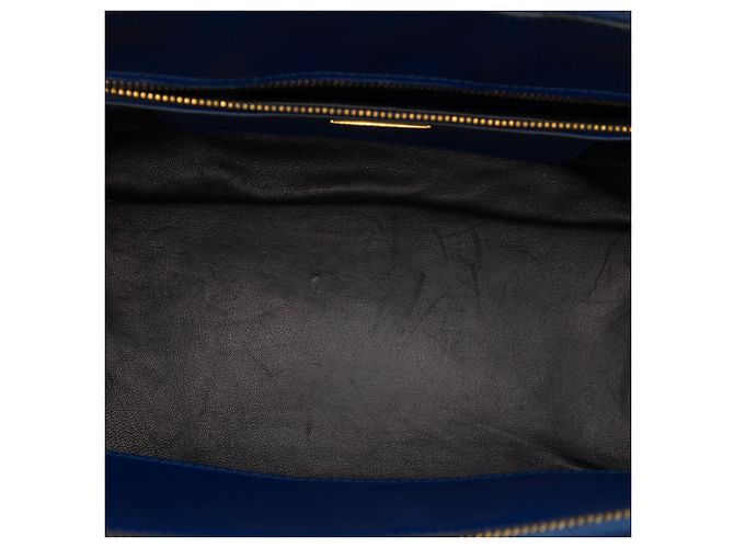 Tote Prada Blue Saffiano Turnlock Double Zip Studded - vista 4